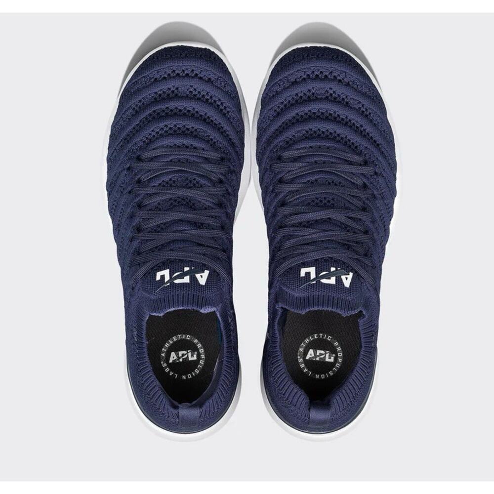 Women’s TechLoom Wave Navy And White APL Running Shoes Size 8.5 (New Are $245)